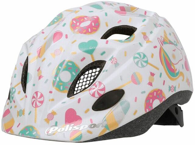 POLISPORT Casco Kids Lolipops con bottiglia e portaborraccia taglia XS