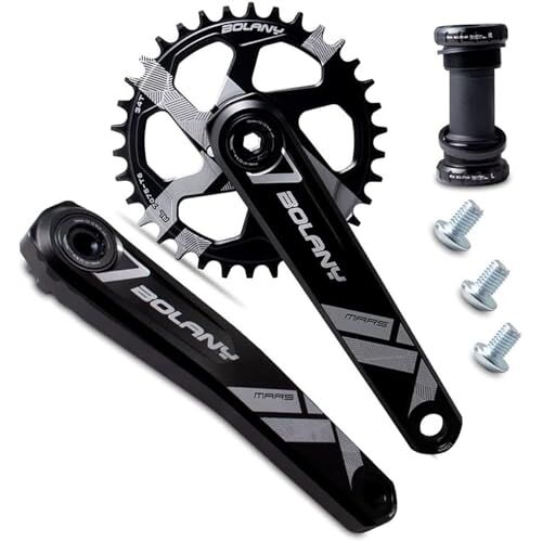 GHFQJUDN Crankstellen Mountainbike Crankstel Hollow Geïntegreerde Crankstel 170mm Crank Arm Set 34T 36T GXP Enkele Kettingblad