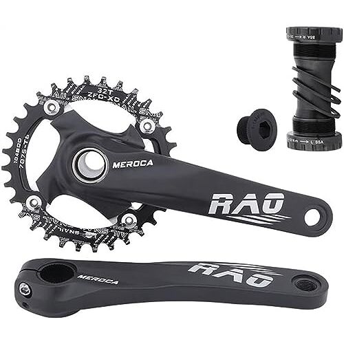 GHFQJUDN Crankstellen 170mm Mountainbike Crankstel Hollow Geïntegreerde Crank Arm Set 104/64BCD 32/34/36/38T Enkele Kettingblad Crankstel Met BB