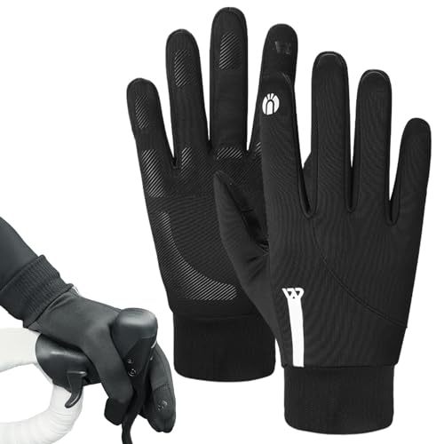 tacery Winterfietshandschoenen, thermische winterhandschoenen,Touchscreen fietshandschoenen Reflecterende fietshandschoenen, warme winterhandschoenen, winddichte fietshandschoenen voor fietsen,