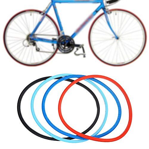 Tbest 700 x 23c fiets massieve banden racefiets banden modefiets fietsen tubless rijden massieve banden solide racefiets banden vervanging voor racefiets vaste versnelling (blauw)