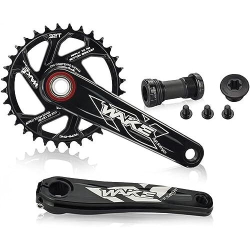 GHFQJUDN Crankstellen 170mm Mountainbike Crankstel Hollow Geïntegreerde Crank Arm Set 32T 34T 36T 38T Enkele Kettingblad GXP Crankstel Met