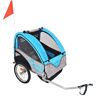 vidaXL Fietstrailer 30 kg grijs en blauw