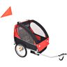 vidaXL Fietstrailer 30 kg zwart en rood