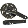 YLME Fiets Crankstel, 24-32-42T Mountainbike Crankstel, Crankstel Met Vierkant Gat Van Aluminiumlegering,zwart