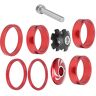 SPYMINNPOO Spacerset voor FietsheadsetFietsheadset SpacerFietsstuurpen Spacers, 6-delige Stuurpen Headset Spacer Stermoer Bout Headset Stem Spacer Set Headset Stem SpacerMultitools (rood)