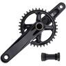 GHFQJUDN Crankstellen Crankstel 64/104BCD Mountainbike Holle Geïntegreerde Crankstel 170mm/175mm 32T/34T/36T/38T Enkele Kettingblad Crankstel 9/10/11/12