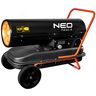 NEO TOOLS Olieverwarming 30 kW, tank 34 l, brandstofverbruik 2,8 l/h, luchtstroom 750 m3/h, met wielen, draagbare warmtebron, werkt op paraffine of di