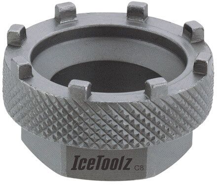 IceToolz trapas gereedschap 8 noks Shimano + Isis donkergrijs