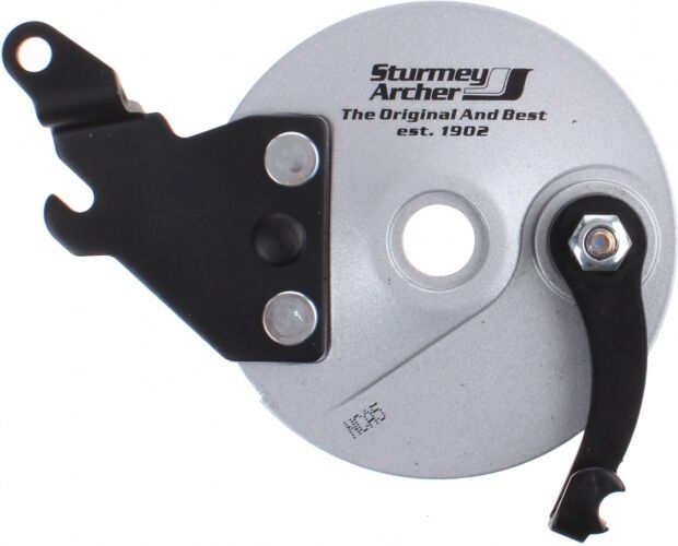 Sturmey Archer ankerplaat RXL RD5 trommelrem 90 mm staal zilver