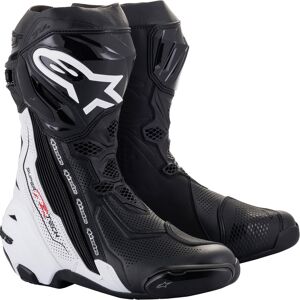 Alpinestars Supertech R Vented Motorsykkel Støvler 47 Svart Hvit