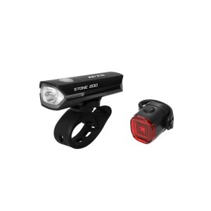 BITS Mega Led light set USB, LED-lyssett, sykkelykter BLACK