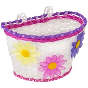 BITS Kids Bike Basket w/flower, sykkelkurv White