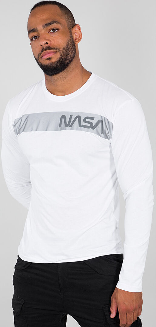 Alpha Industries NASA RS Langermet skjorte 2XL Hvit