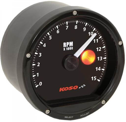 KOSO Rev counter TNT-01 R svart  Svart