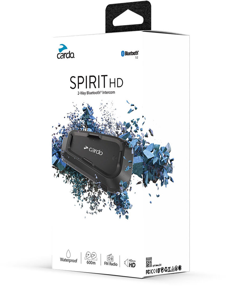 Cardo Spirit HD Enkeltpakke for kommunikasjonssystem en størrelse Svart