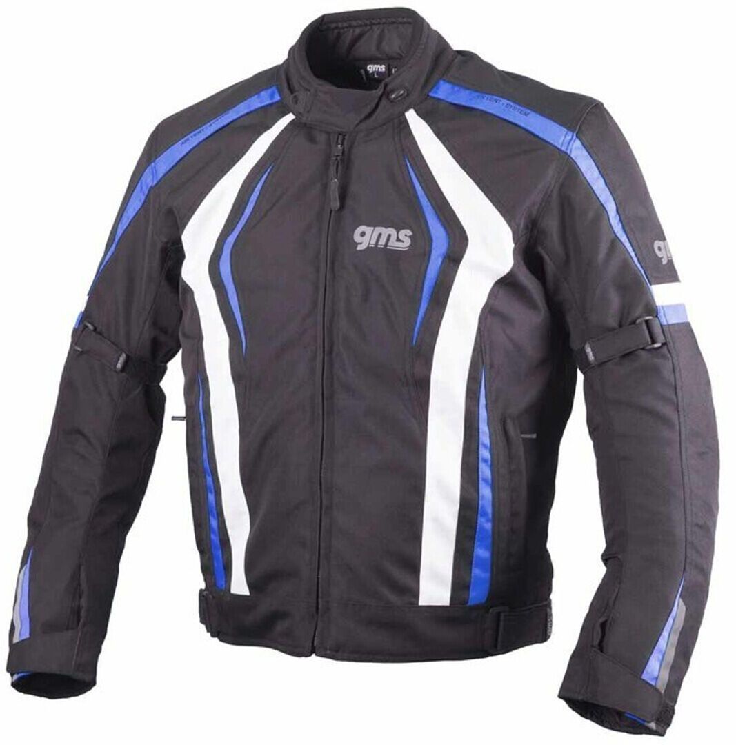 GMS Pace Motorsykkel tekstil jakke L Svart Hvit Blå