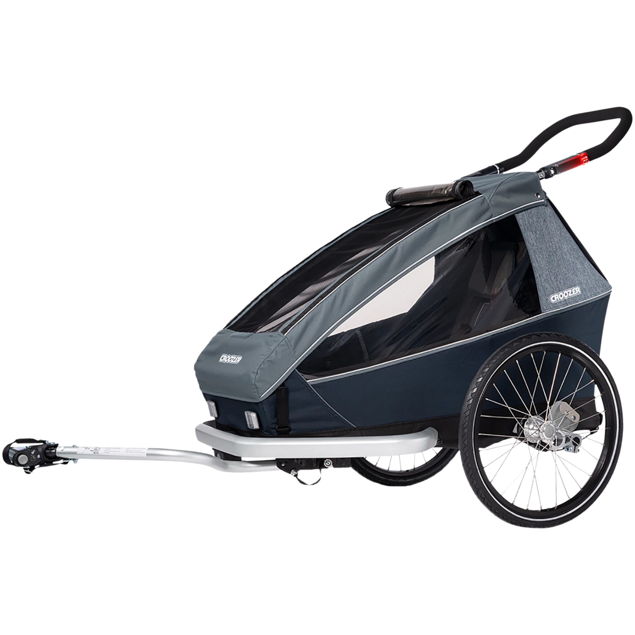 CROOZER Child trailer Croozer Kid Vaaya 1, sykkelvogn med trillevognsett STD Graphite Blue