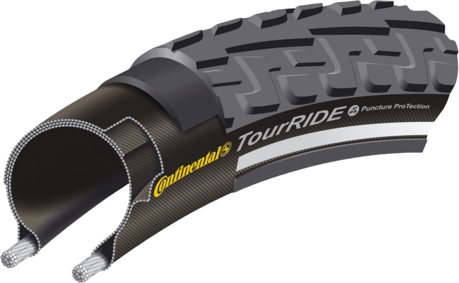 Continental Ride Tour 26'' x 1,75, sykkeldekk STD Black