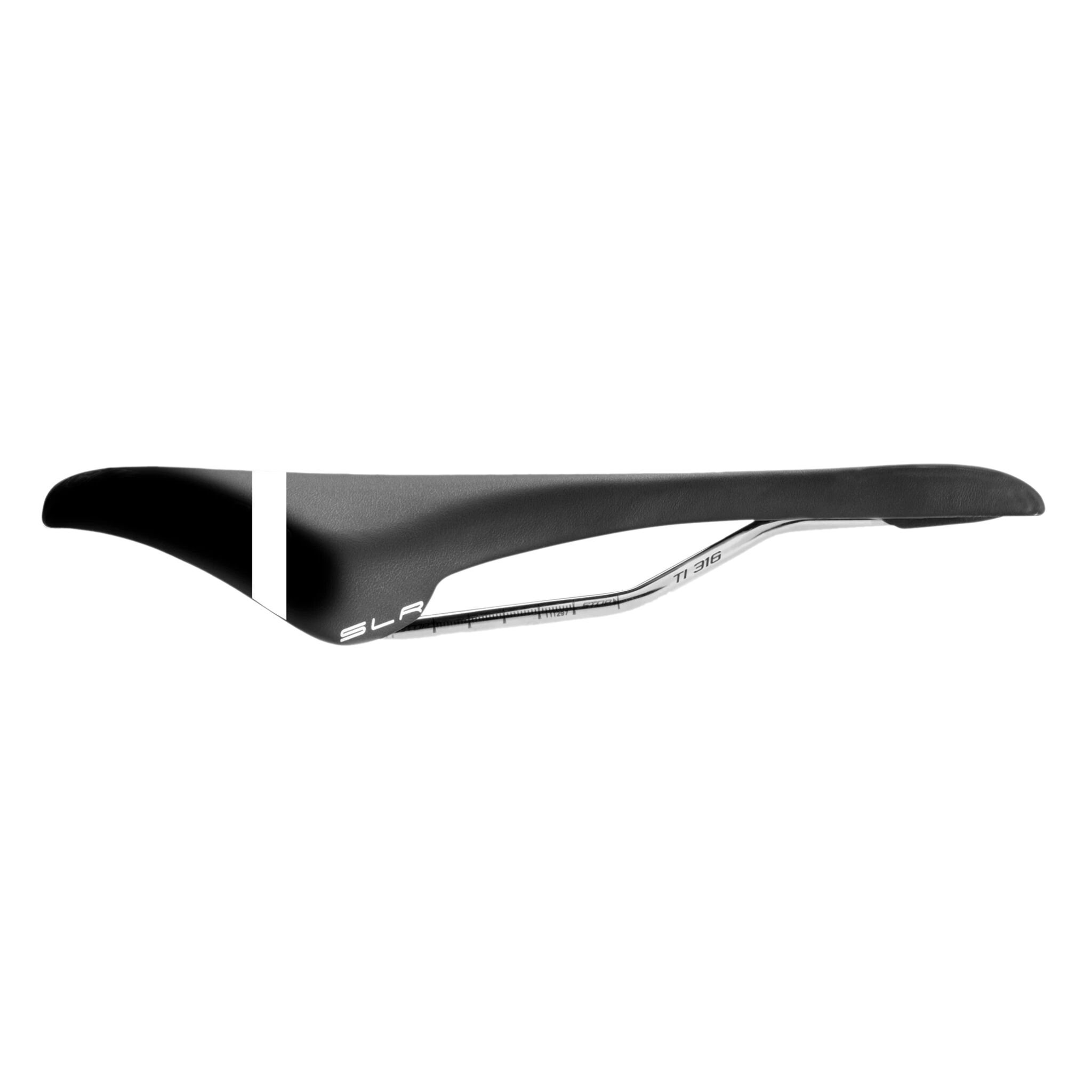 Selle Italia Saddle SLR SuperFlow EVO LTD Titanium, sykkelsete W145xL275 BLACK