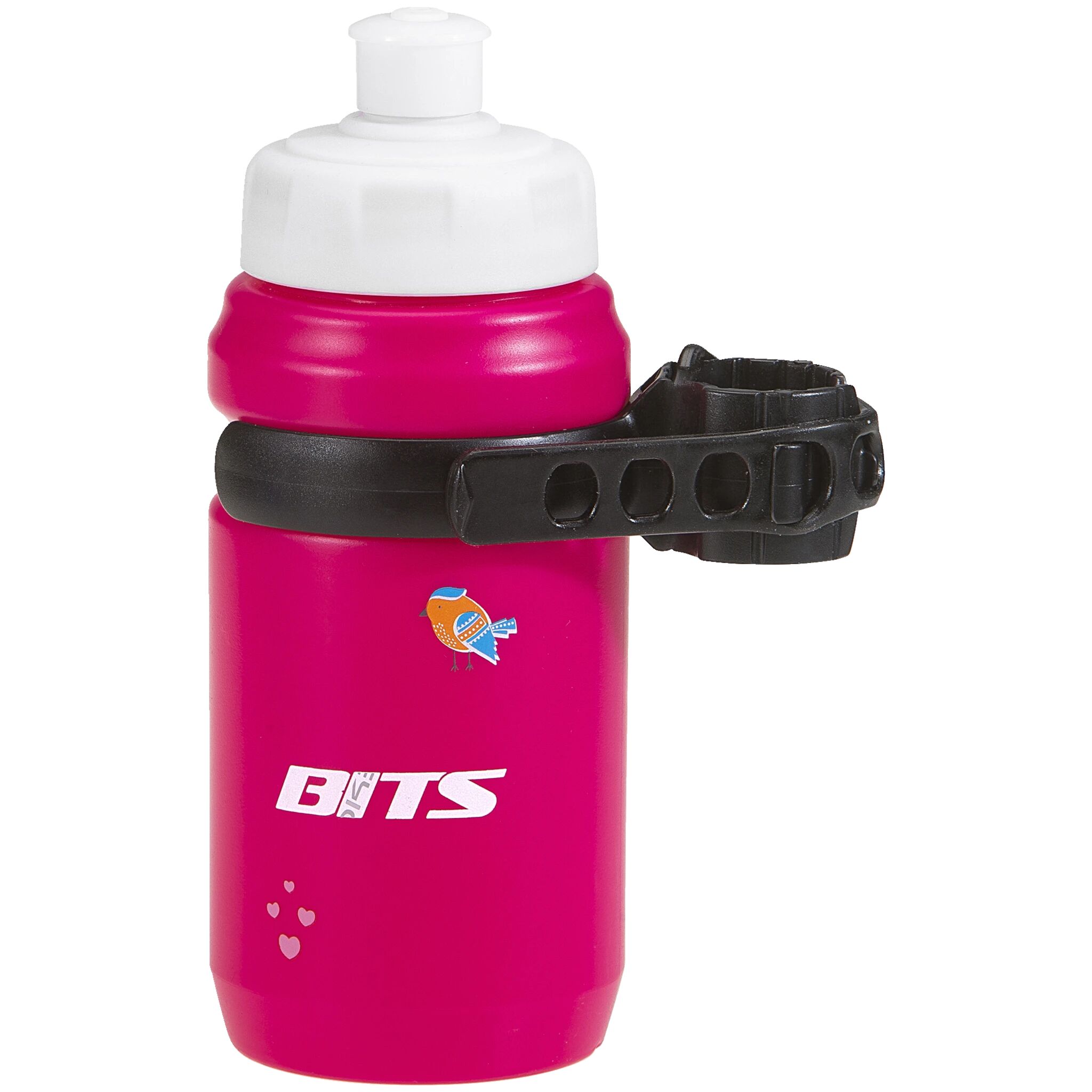 BITS Bottle jr with clips, sykkelflaske med holder STD Pink