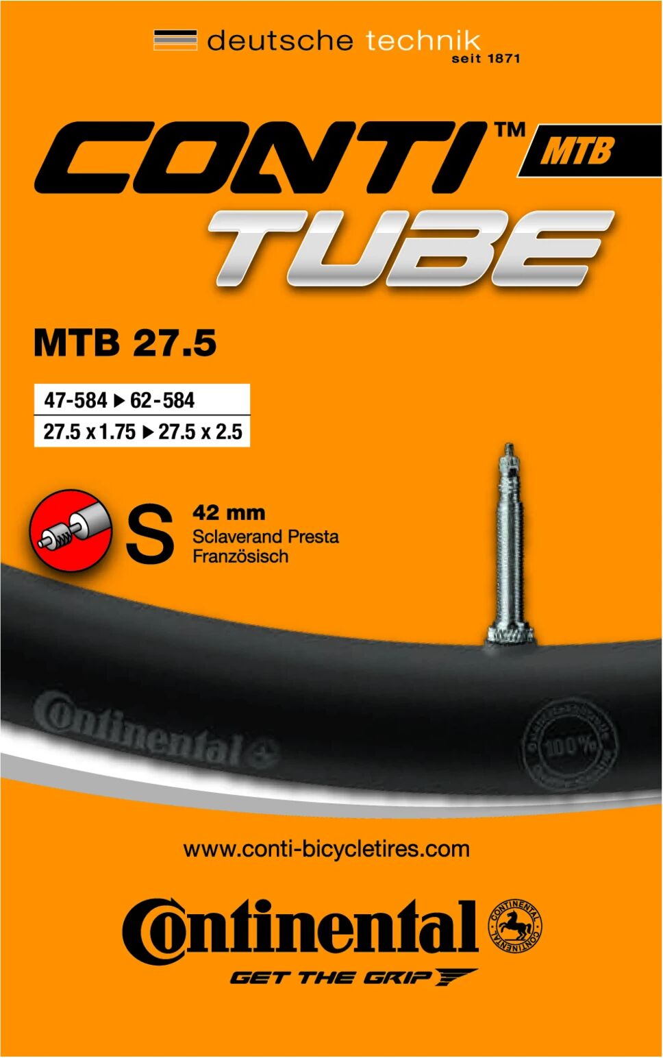 Continental Slange Conti 27,5 FV 47/62 27,5 STD