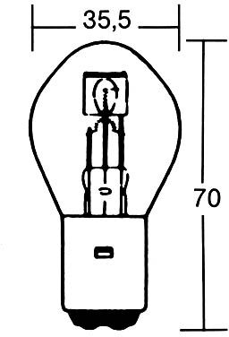 Paaschburg & Wunderlich GmbH Lampa Żarowa S2 12v 35/35w Ba20dbiały