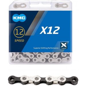 KMC X12 Silver/black -Kedja, 12-V, 126l