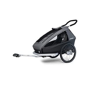 Croozer, Kid Keeke 1, Bicycle Trailer For Children, Mountain Grey, Ns, Unisex-Adult