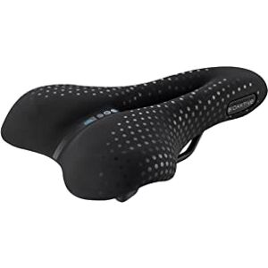 Sanmarco Selle San Marco Unisex – Adults BIOACTIVE Trekking Open Fit Gel Saddle, Black Suede, L