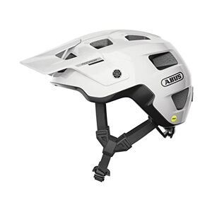 ABUS MTB Helmet MoDrop MIPS - robust bike helmet with impact protection for mountain bikers - individual fit - unisex - shiny white, size S