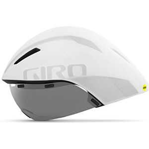 Giro Unisex Aerohead Mips Aero/Tri Cycling Helmet, White/Silver, Large 59-63 cm UK