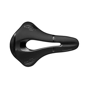 Selle San Marco - Shortfit Open-Fit Carbon FX Wide, Saddle for Road, MTB and Gravel Bikes, with Reduced Length and an Alloy Steel Rail - Black