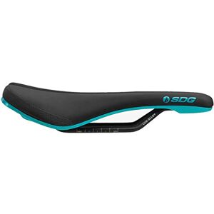 SDG BEL AIR 3.0 LUX-ALLOY RAIL SADDLE Black Microfibre Top / Turquoise Base,Blue,140mm