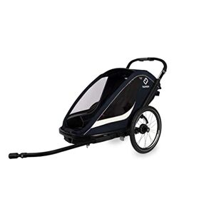 HAMAX Breeze Twin Child Bike Trailer: Navy/Cream Twin