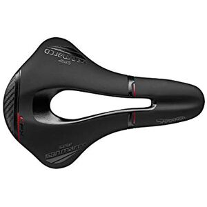 Sanmarco Selle San Marco - Shortfit Open-Fit Carbon FX Wide, Saddle for Road Bikes, MTB and Gravel, with Reduced Length and a Rail in Carbon - Black