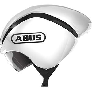 ABUS GameChanger TT Time Trial Helmet - Aerodynamic Cycling Helmet with Optimal Ventilation for Men and Women - Movistar 2020, Shiny White, Size L