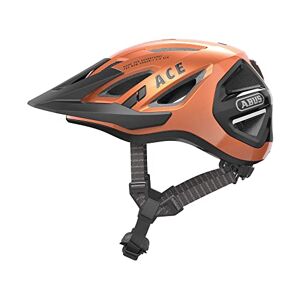 ABUS Urban-I 3.0 ACE city helmet - sporty bike helmet with rear LED light, extended visor and magnetic closure - for men and women - orange, size M