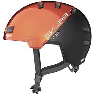 ABUS city helmet Skurb ACE - stylish bike helmet for everyday use, skating, BMX riding or longboarding - orange, size L