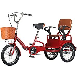 Generic Tricycle for Adults, 16in Single Speed Tricycle With Rear Seat 3Wheel Cruiser Bike High Carbon Steel Frame Adult Tricycle For Seniors Women Men Load 250KG