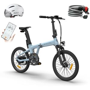 A Dece Oasis ADO Air 20S Folding E-Bike, Electric Bike Equipped with Carbon Belt/Torque Sensor/Hydraulic Disc Brakes/APP City Commuting, Electric Bike for Adults(Shock Absorption Version)