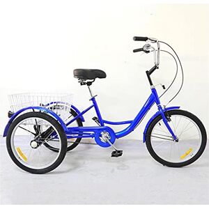 Generic Tricycle for Adults, 20in Adult Tricycle 3Wheel+Shopping Basket Cruiser Bike Single Speed Bicycle For Seniors Women Men