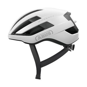 ABUS WingBack Racing Bicycle Helmet - Simple Helmet for Sporty Riding in Everyday Use and Leisure Time for Adults and Teenagers - White, Size L