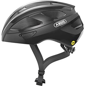 ABUS Macator MIPS road bike helmet - entry-level bike helmet with visor - suitable for ponytail wearers - for men and women - black, size L