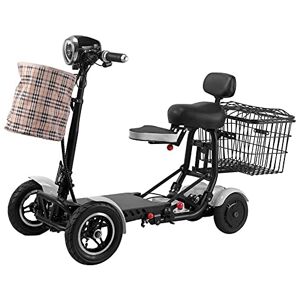 MNOIINM Mobility Scooters，Folding Mobility Scooters,36V Double Drive Tram, Front and Rear Double Baskets, Double Disc Brakes for Adults Elderly Disabled Outdoor Travel