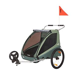10101820 Thule, Coaster Xt, 2 Seater Bike Trailer, Green, U, Unisex-Adult