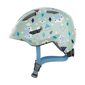ABUS Smiley 3.0 children's helmet - bike helmet with a low fit, child-friendly designs & space for a pigtail - for girls and boys, Green, size S