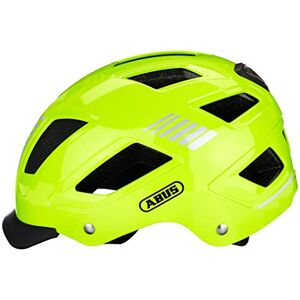 ABUS Hyban 2.0 City Helmet - Durable Bicycle Helmet for Daily Use with ABS Hard Shell - for Women and Men - Yellow, Size M