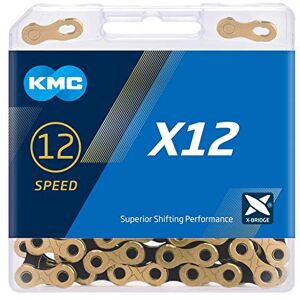 KMC X12 12 Speed Chain, Ti-N Gold/Black, 126 Link