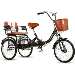 NOALED Trike Bike 20" 1 Speed Size Cruise Bike Foldable Tricycle with Basket for Adults Pedal Cycling Bike for Outdoor Sports Shopping for Men/Women/Seniors/Youth